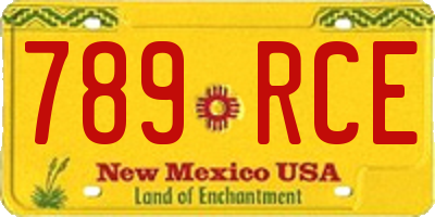 NM license plate 789RCE