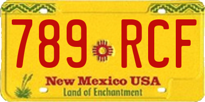 NM license plate 789RCF