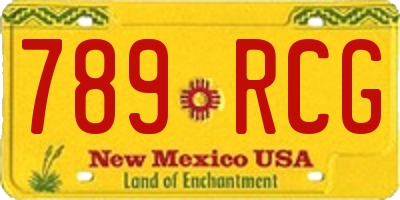 NM license plate 789RCG