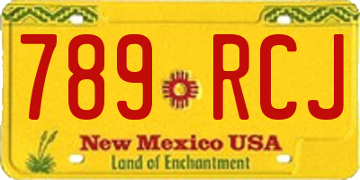 NM license plate 789RCJ
