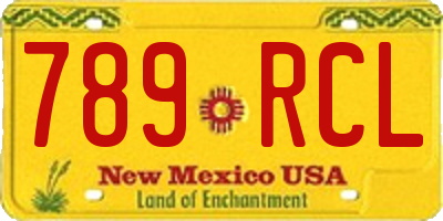 NM license plate 789RCL