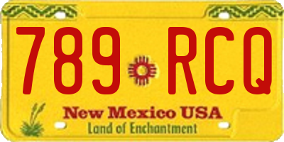 NM license plate 789RCQ