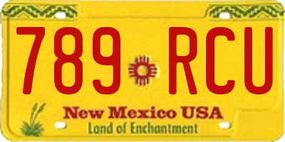 NM license plate 789RCU