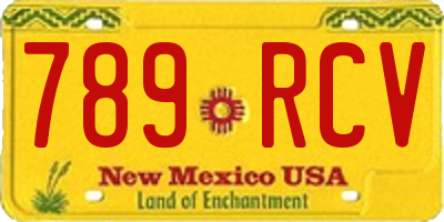 NM license plate 789RCV