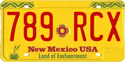 NM license plate 789RCX