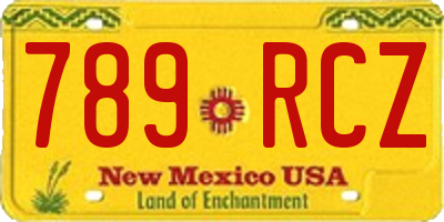 NM license plate 789RCZ