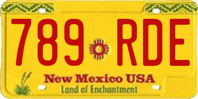 NM license plate 789RDE