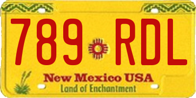 NM license plate 789RDL