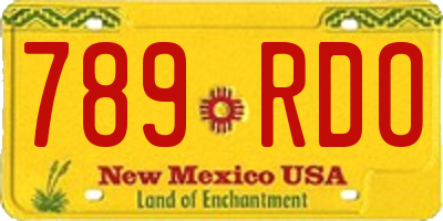 NM license plate 789RDO