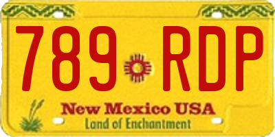 NM license plate 789RDP