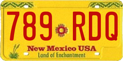 NM license plate 789RDQ