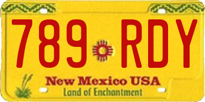 NM license plate 789RDY