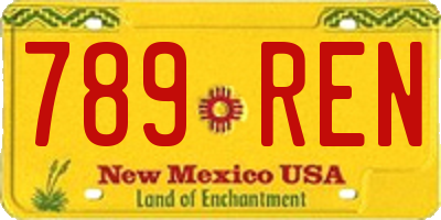 NM license plate 789REN