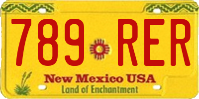 NM license plate 789RER