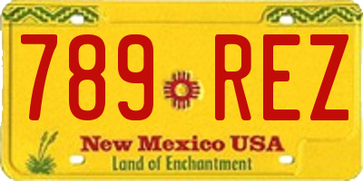NM license plate 789REZ