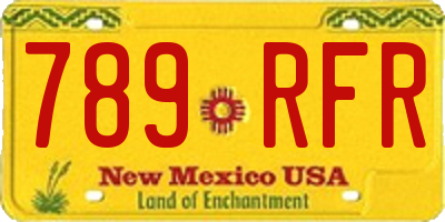 NM license plate 789RFR