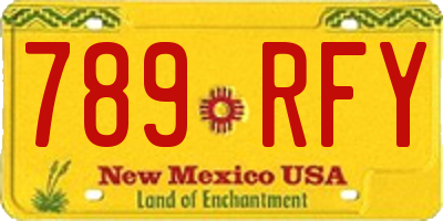 NM license plate 789RFY