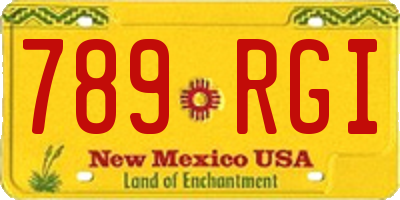 NM license plate 789RGI