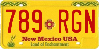 NM license plate 789RGN