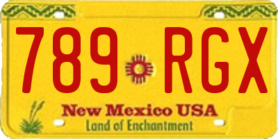 NM license plate 789RGX