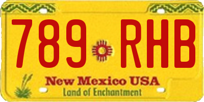 NM license plate 789RHB