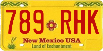 NM license plate 789RHK