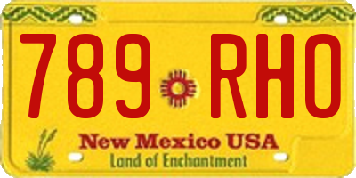 NM license plate 789RHO
