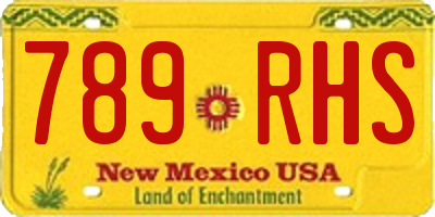 NM license plate 789RHS