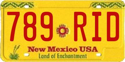 NM license plate 789RID