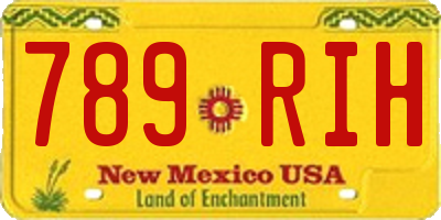 NM license plate 789RIH
