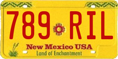 NM license plate 789RIL