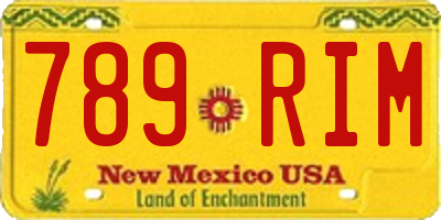 NM license plate 789RIM