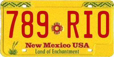 NM license plate 789RIO