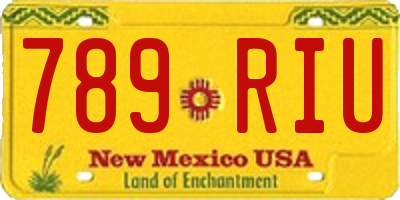 NM license plate 789RIU
