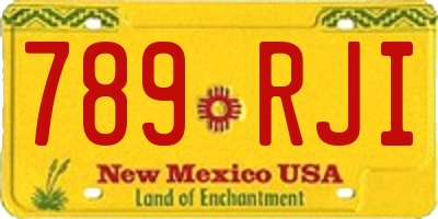 NM license plate 789RJI