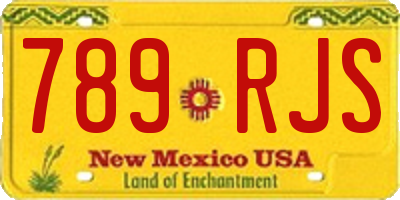 NM license plate 789RJS
