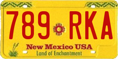 NM license plate 789RKA
