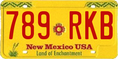 NM license plate 789RKB