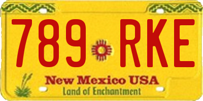 NM license plate 789RKE