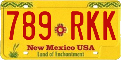NM license plate 789RKK