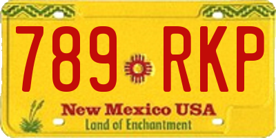 NM license plate 789RKP