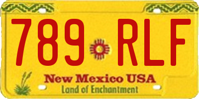 NM license plate 789RLF