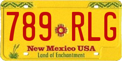 NM license plate 789RLG