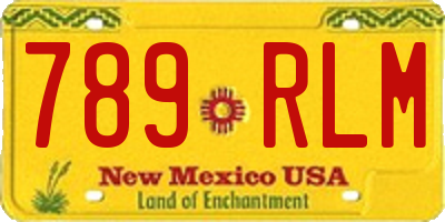 NM license plate 789RLM