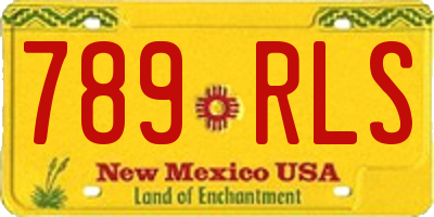 NM license plate 789RLS