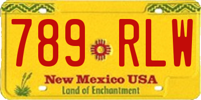 NM license plate 789RLW