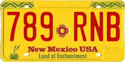 NM license plate 789RNB