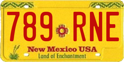 NM license plate 789RNE