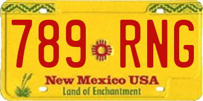 NM license plate 789RNG
