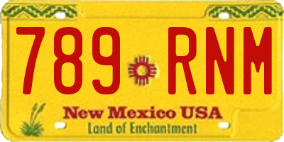 NM license plate 789RNM